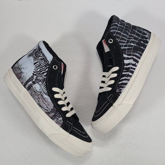 Vans Og Sk8-Hi Lx Ralph Steadman Zebra High Top Sneakers Women 7.5 Men 6.0 - Picture 2 of 11
